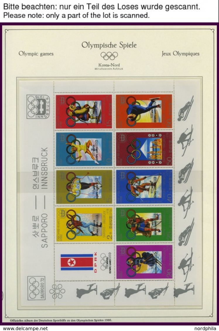 SPORT **,Brief , Umfangreiche Sammlung Olympische Spiele 1980 In 3 Spezialalben Der Deutschen Sporthilfe Mit Kleinbogen, - Other & Unclassified