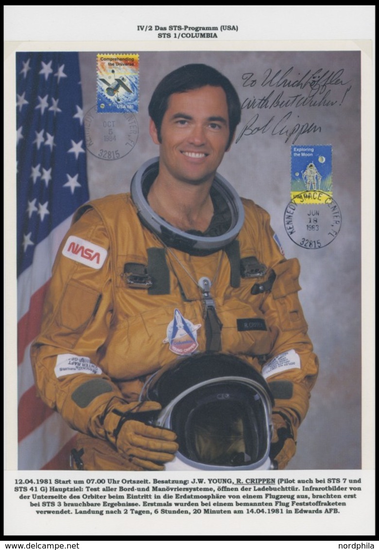 US-FLUGPOST 1981-84, 2003, Hochinteressante Und Informative Spezialsammlung Weltraum: Das STS-Programm (USA), Mit 23 Ver - Unclassified