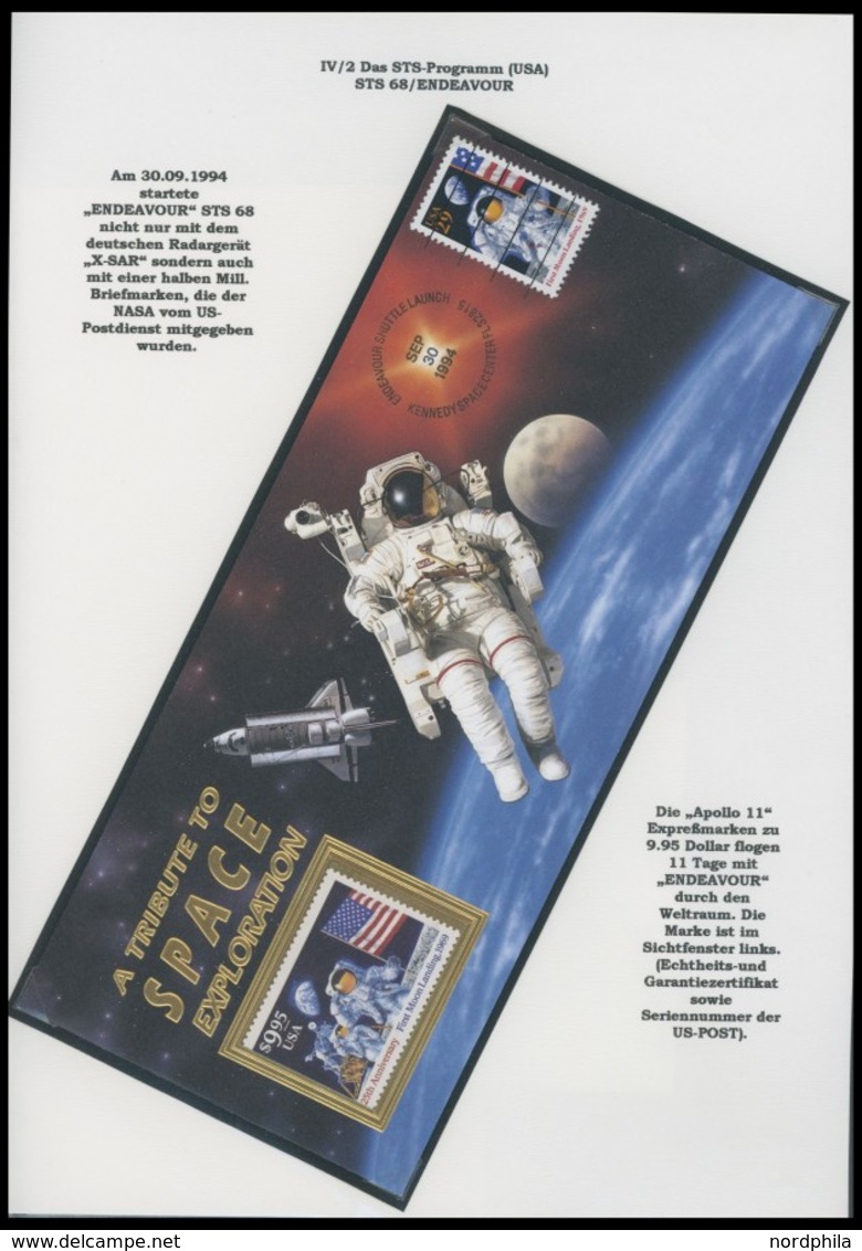 US-FLUGPOST 1981-84, 2003, hochinteressante und informative Spezialsammlung Weltraum: Das STS-Programm (USA), mit 23 ver