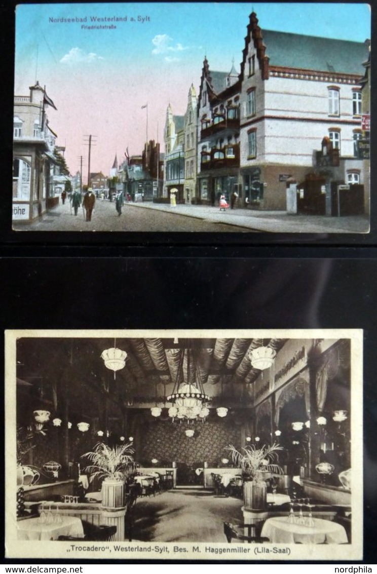 ALTE POSTKARTEN - DEUTSCH SYLT - Westerland, Sammlung von 100 verschiedenen Ansichtskarten im Briefalbum, dabei Gruß aus