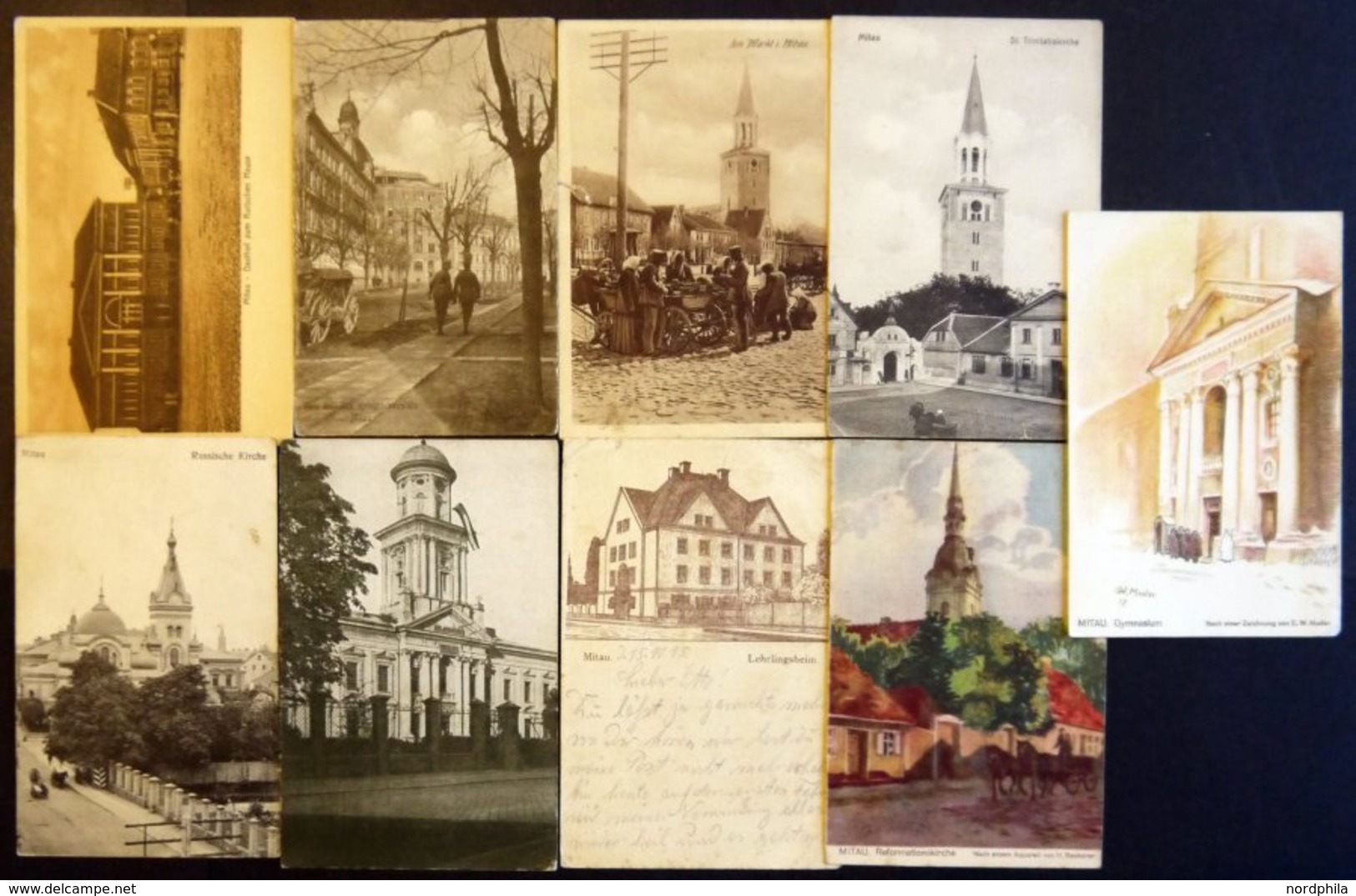 ALTE POSTKARTEN - LETTLAN MITAU, 68 Verschiedene Ansichtskarten Mit Teils Seltenen Motiven, Alles Feldpostkarten Von 191 - Lettonie