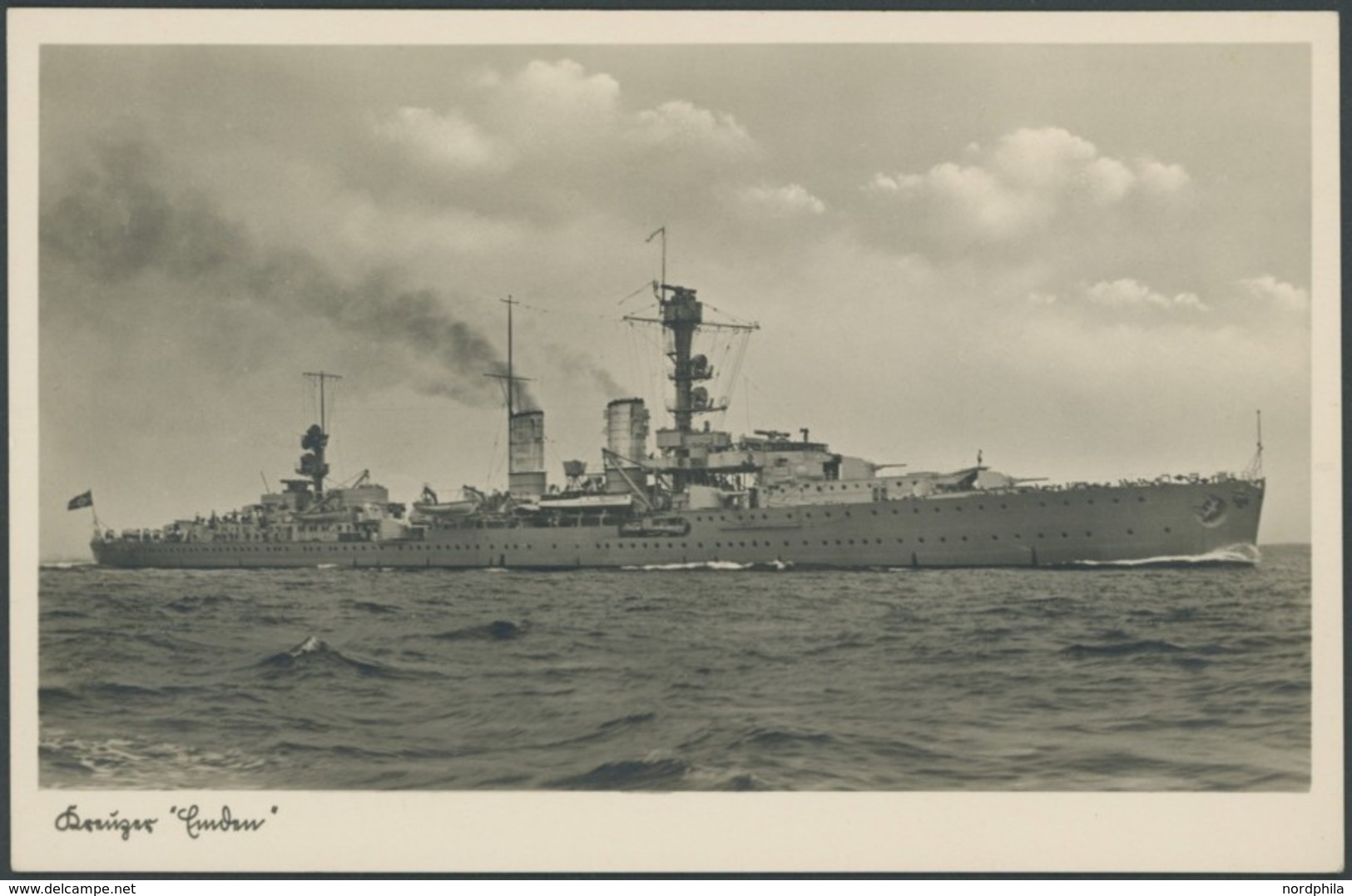 ALTE POSTKARTEN - SCHIFFE KAISERL. MARINE Kreuzer Emden, Prachtkarte - Warships