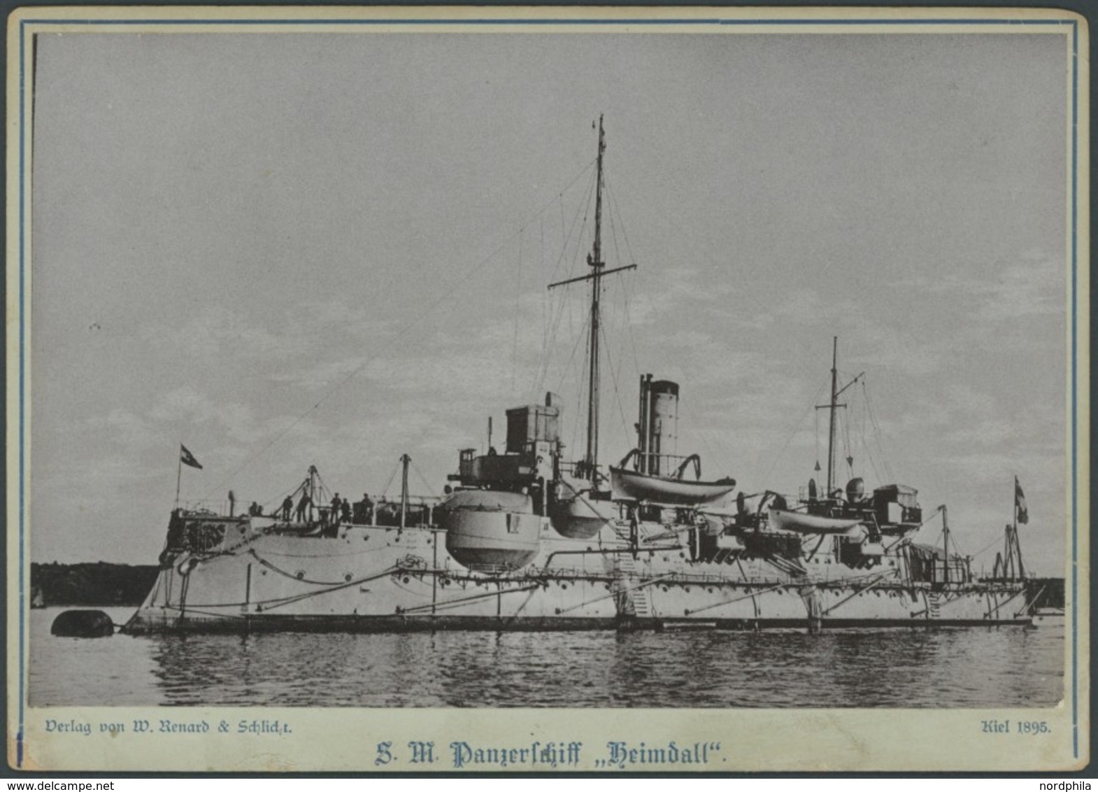 ALTE POSTKARTEN - SCHIFFE KAISERL. MARINE S.M. Panzerschiff Heimdall, Fotokarte, Pracht - Guerra