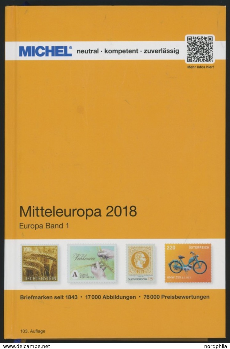 PHIL. KATALOGE Michel: Mitteleuropa-Katalog 2018, Band 1, Alter Verkaufspreis: EUR 72.- - Philately And Postal History