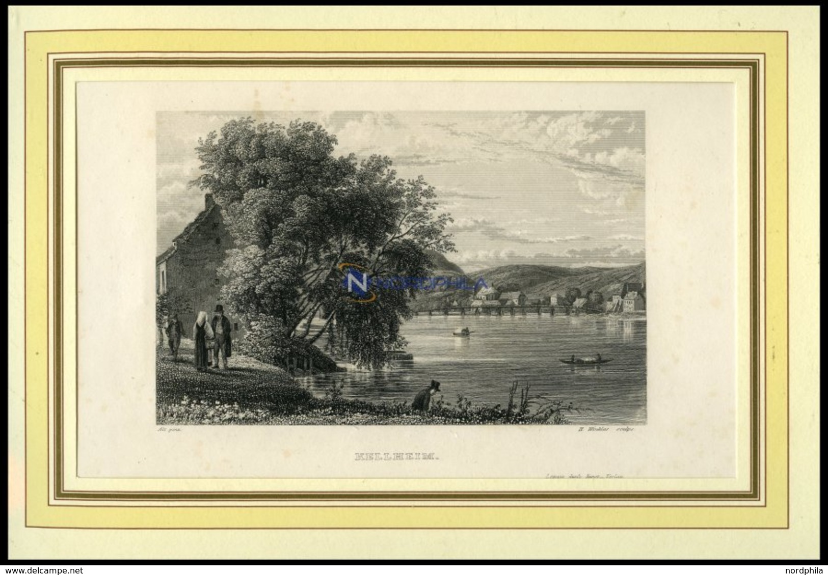 KELHEIM, Gesamtansicht, Stahlstich Von ALt/Winkles Um 1840 - Lithographies