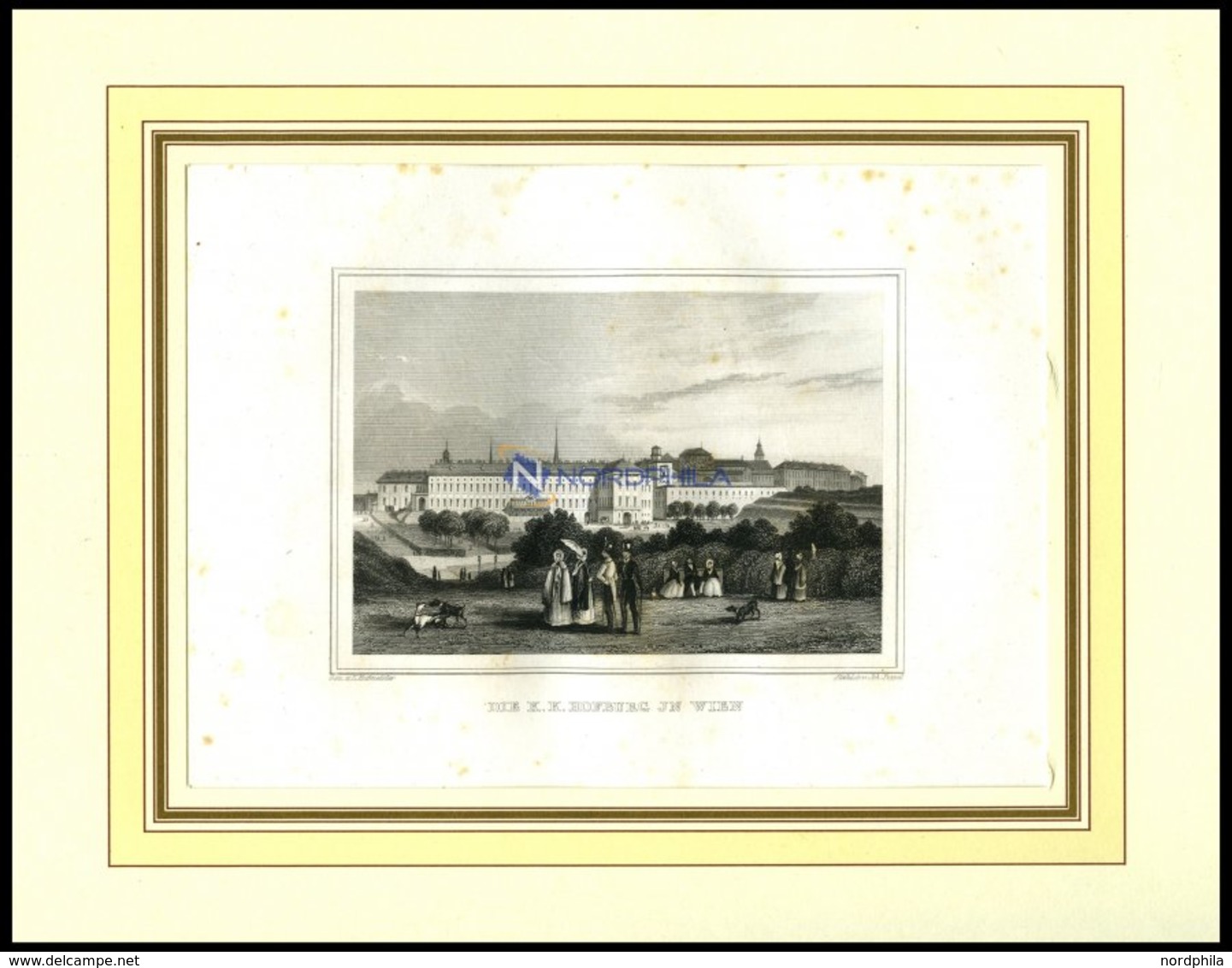 WIEN: Die K.K. Hofburg, Stahlstich Von Hoffmeister/Poppel, 1840 - Litografía