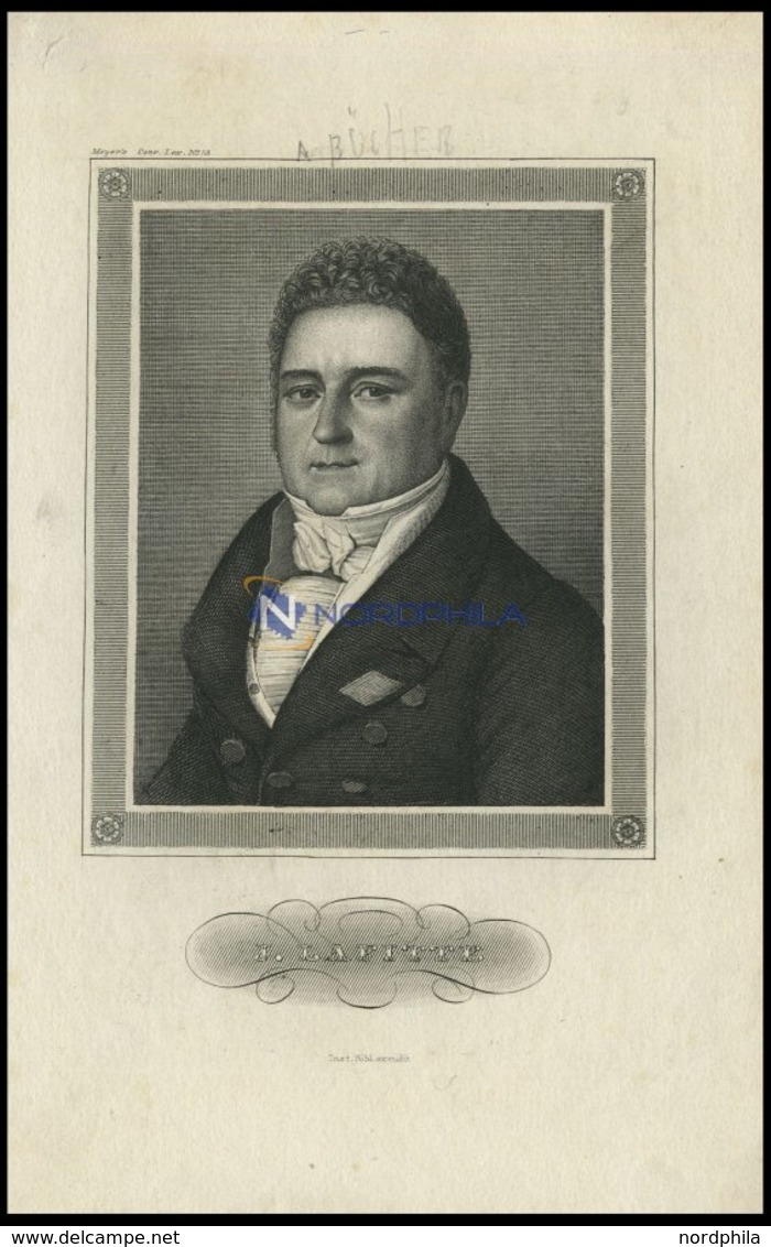 Jacques Lafitte, Französischer Bankier Und Politiker, Stahlstich Von B.I. Um 1840 - Lithographies