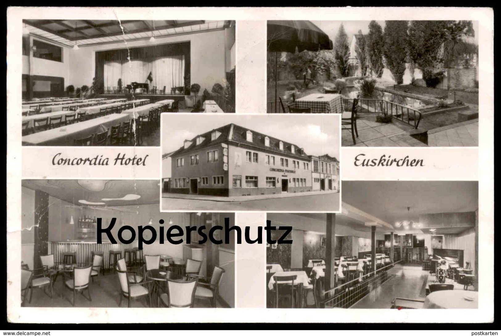 ALTE POSTKARTE EUSKIRCHEN CONCORDIA HOTEL FÜHRENDER SAALBAU AM PLATZE DR. H. HILGERS Postcard AK Ansichtskarte Cpa - Euskirchen
