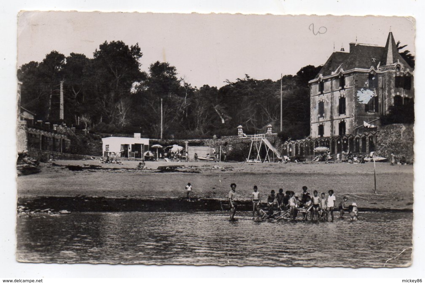 PORNIC---SAINTE MARIE SUR MER --1953 - Plage Des Grandes Vallées  (animée) ...........à Saisir - Pornic