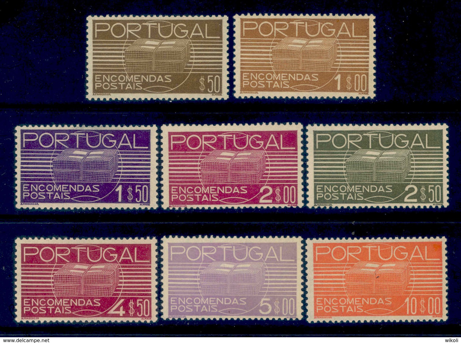 ! ! Portugal - 1936 Parcel Post (Complete Set) - Af. EP 18 To 25 - MH - Neufs