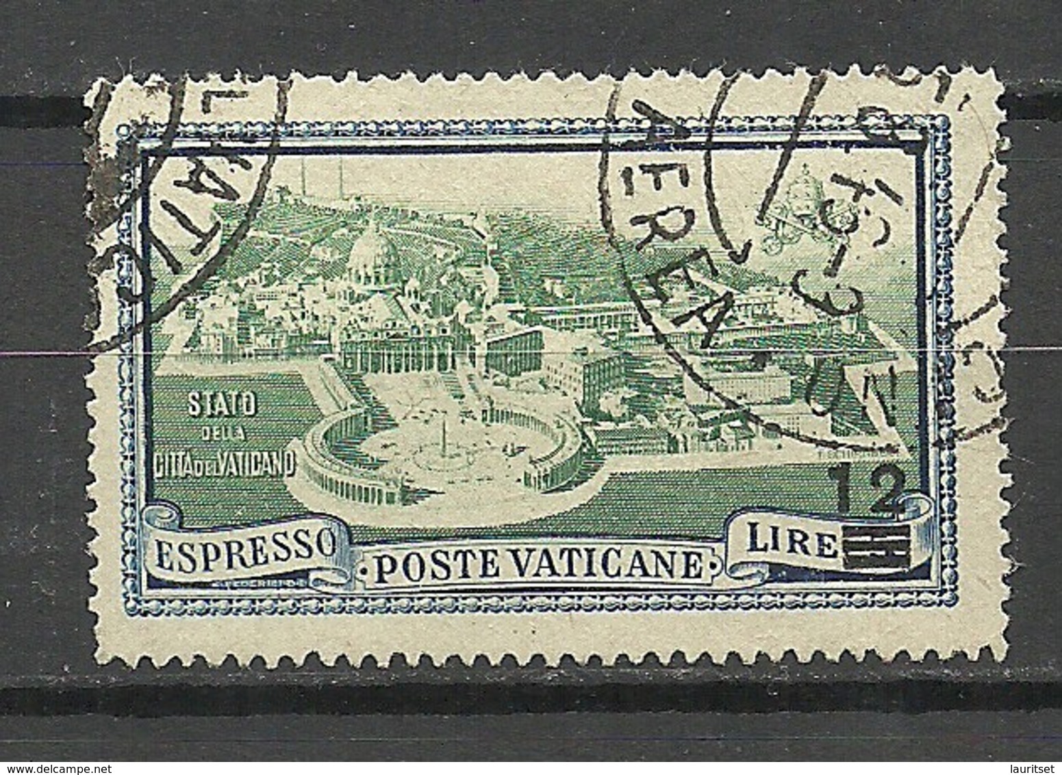 VATICAN Vatikan 1946 Espresso OPT O - Priority Mail