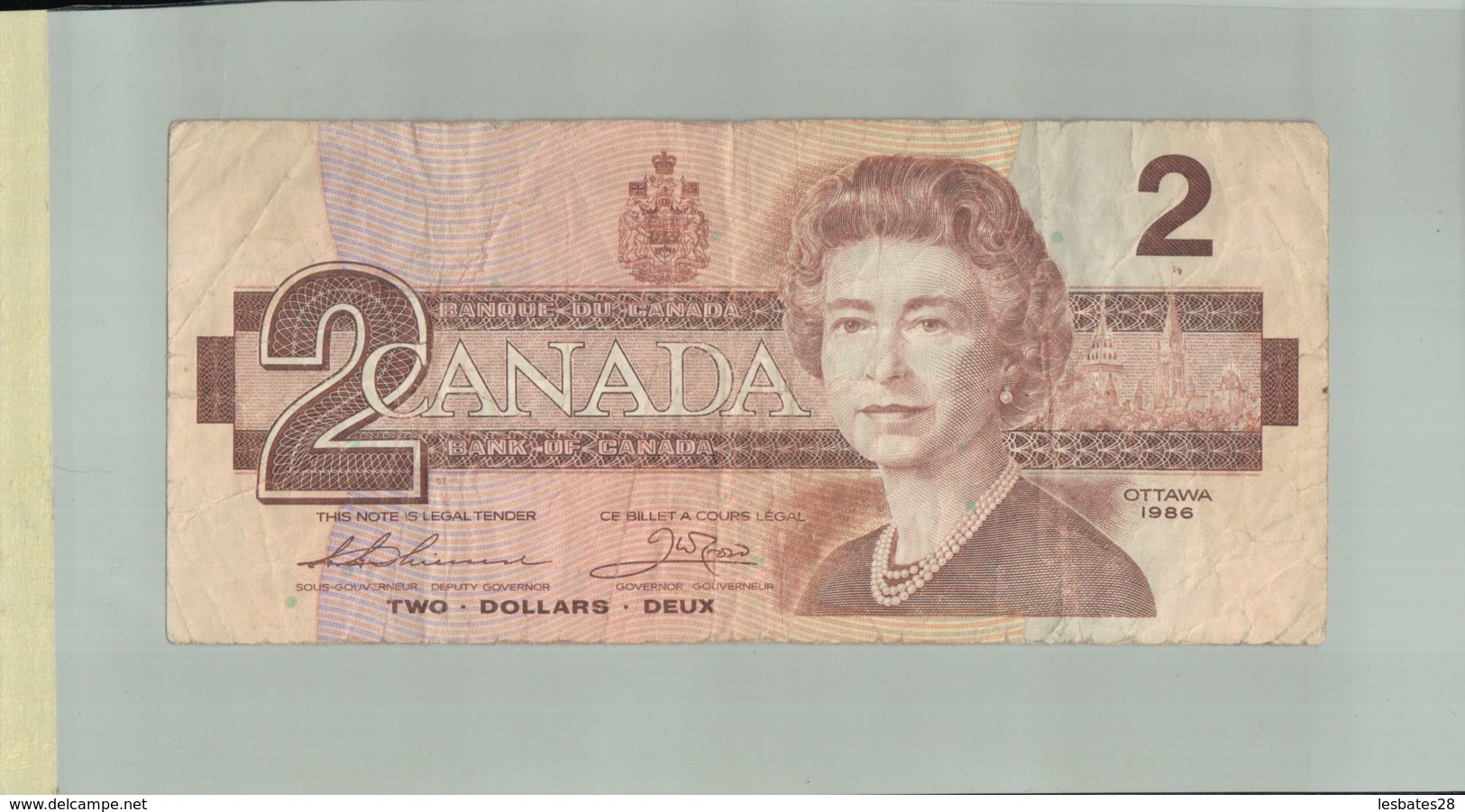 Billet De Banque CANADA  2 DOLLARS  Ottawa 1986   DEC 2019 Gerar - Canada