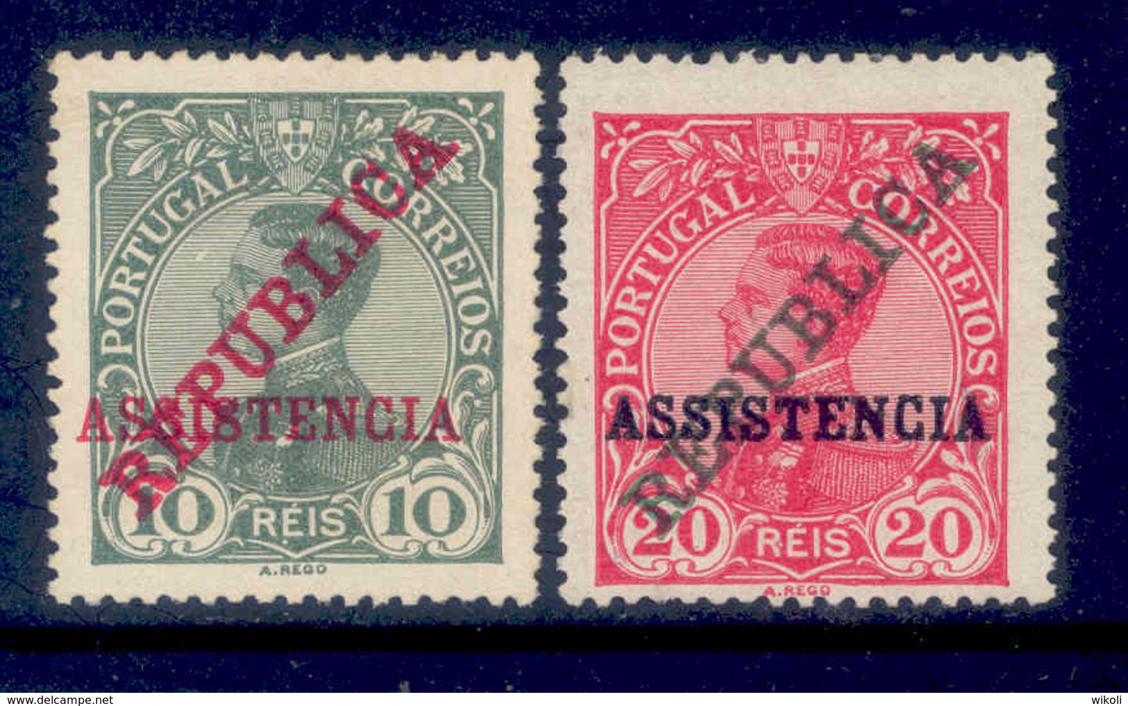 ! ! Portugal - 1911 Postal Tax King Mamuel (Complete Set) - Af. IP01 To 02 - MH - Nuovi