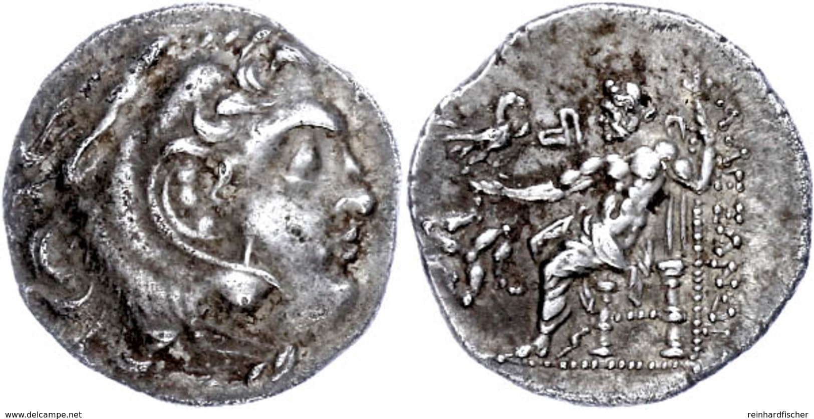 Chios?, Drachme (4,07g), Postum, 290-270 V. Chr., Alexander III. Av: Herakleskopf Mit Löwenfell Nach Rechts. Rev: Throne - Sonstige & Ohne Zuordnung