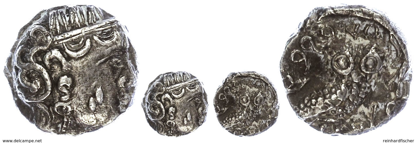 Sabäer, Drachme (5,25g), Ca. 3. Jahrhundert V. Chr.. Av: Athenakopf Mit Attischem Helm Nach Rechts. Rev: Stehende Eule N - Sonstige & Ohne Zuordnung