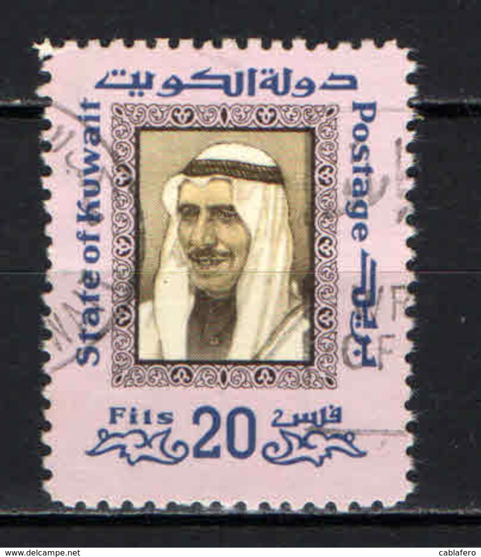 KUWAIT - 1975 - Sheik Sabah - VALORE DA 20 FILS - USATO - Kuwait