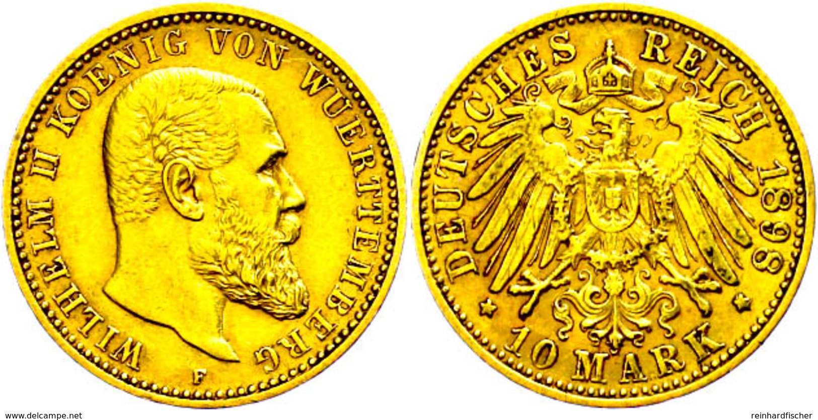 10 Mark, 1898, Wilhelm II., Ss., Katalog: J. 295 Ss - Andere & Zonder Classificatie