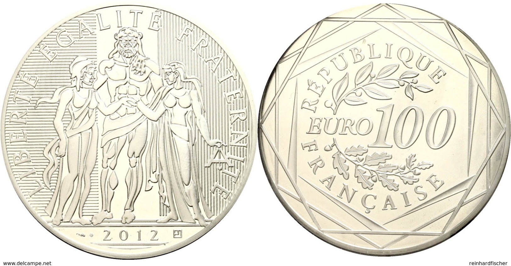 100 Euro, 2012, Herkulesgruppe, Im Papieretui, Angelaufen, PP.  PP - Andere & Zonder Classificatie