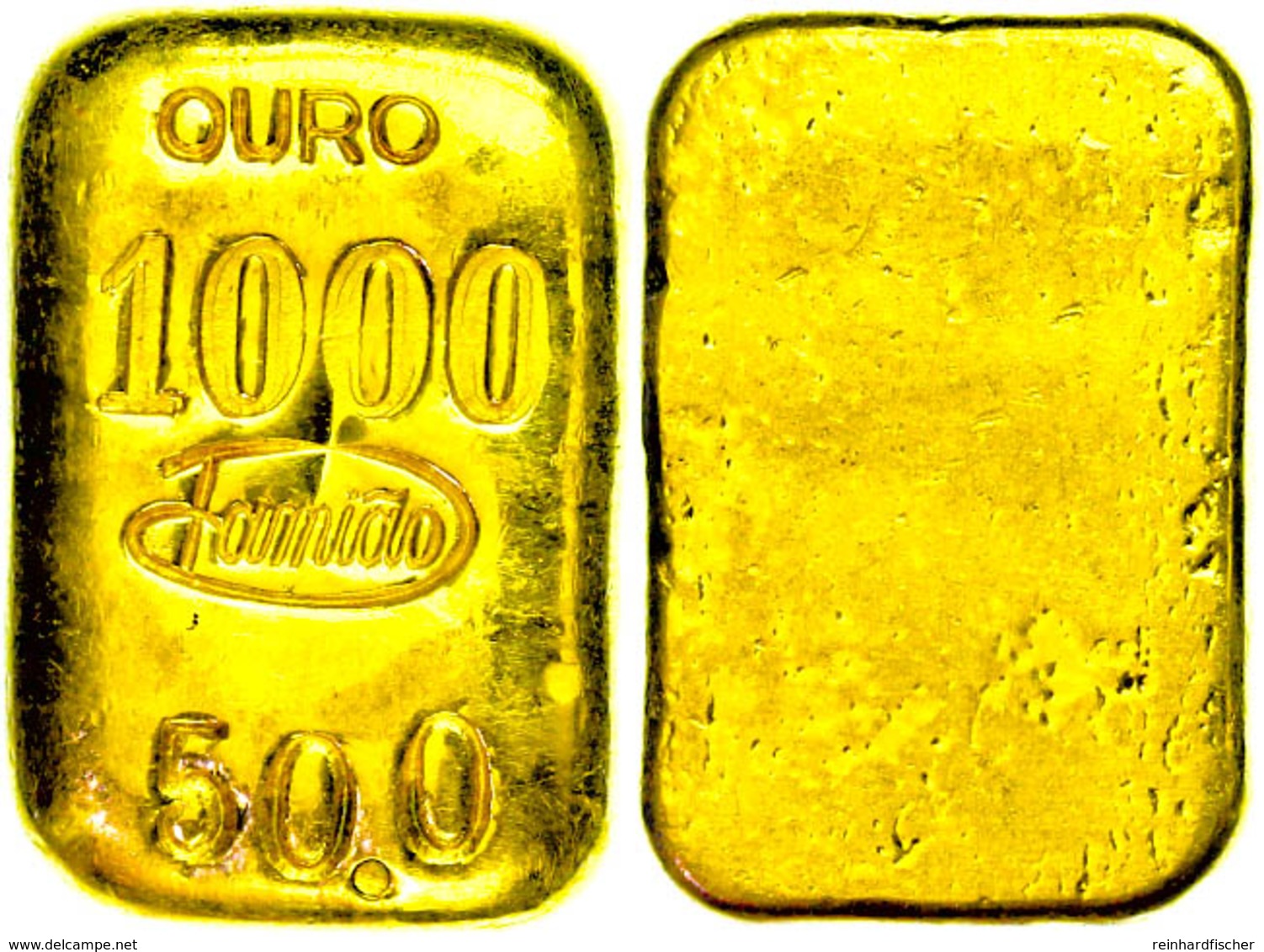50g Goldbarren Der Firma Famiao, Kleine Kratzer. - Portugal