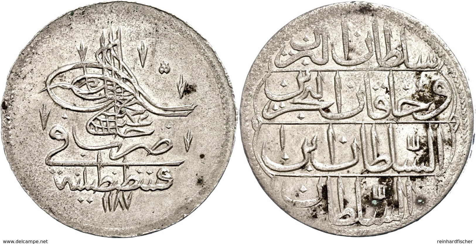 Piaster, 1773 (1187 AH), Abdul Hamid I., Vz.  Vz - Turkije