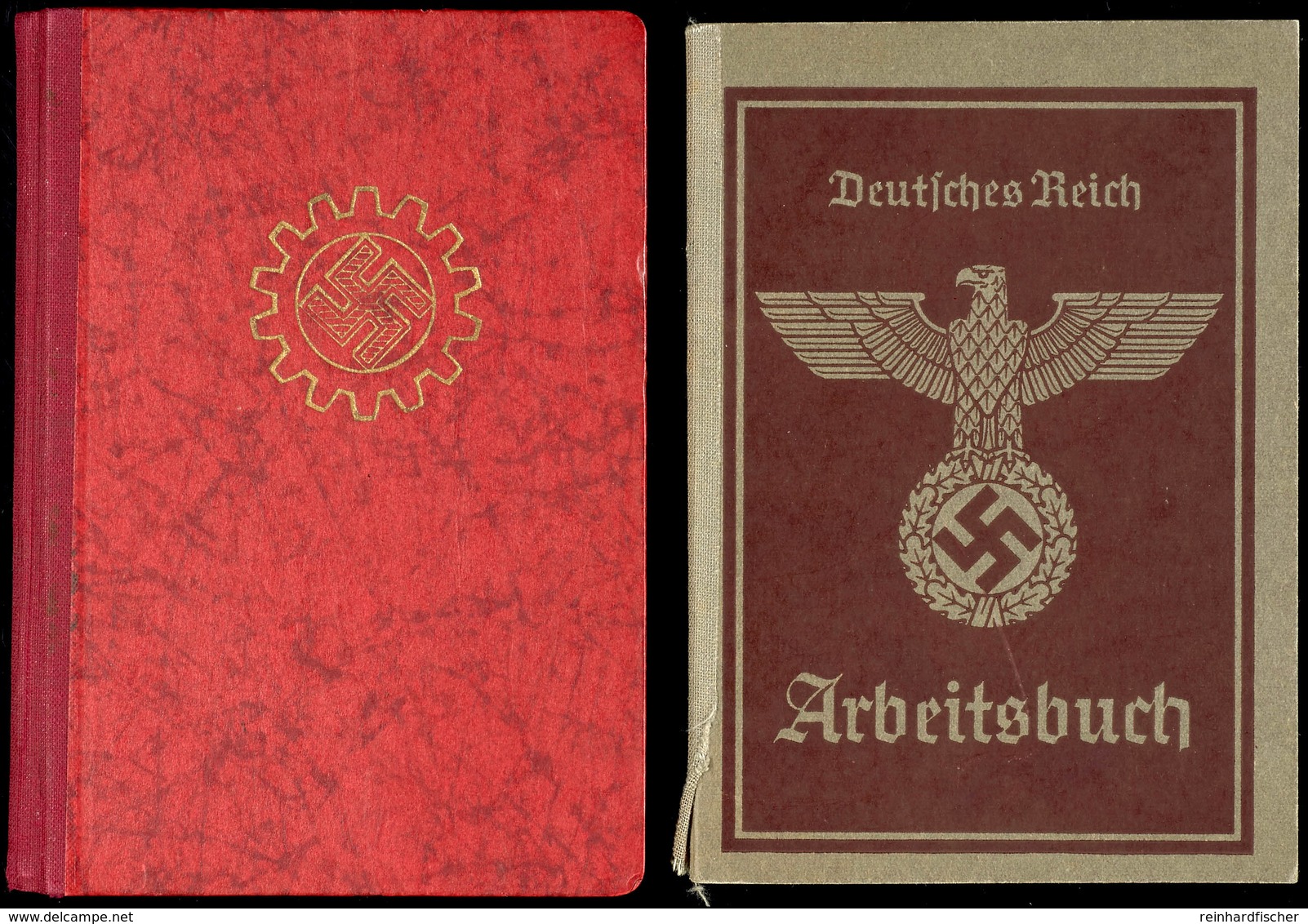 1936, Mitgliedsbuch Der Deutschen Arbeitsfront Der Verwaltungsstelle Mindelheim, Sowie Arbeitsbuch Von 1939/40, Letztere - Documents