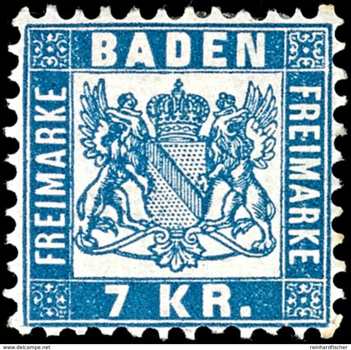 7 Kr. Mittelblau Mit Plattenfehler V "linker Fuß Des Linken Greifen Beschädigt", Tadellos Ungebraucht, Mi. 90.-, Katalog - Andere & Zonder Classificatie