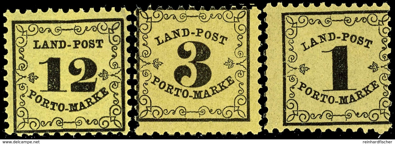 1 Kr. Bis 12 Kr. Landpostmarken,  Je Tadellos Postfrisch, Mi. 107.-, Katalog: 1/3 X ** - Andere & Zonder Classificatie