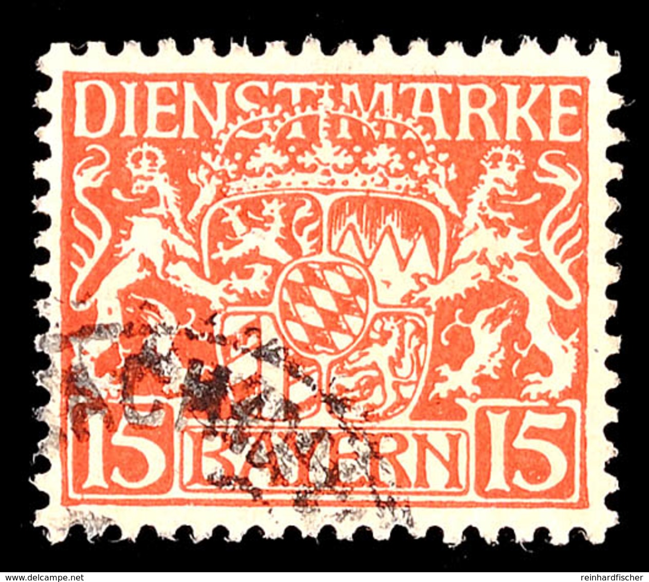 15 Pf. Dunkelzinnoberrot, W-Papier, Tadellos, Gestempel, Gepr. Dr. Helbig BPP/Infla, Mi 130,-, Katalog: 27w O - Other & Unclassified