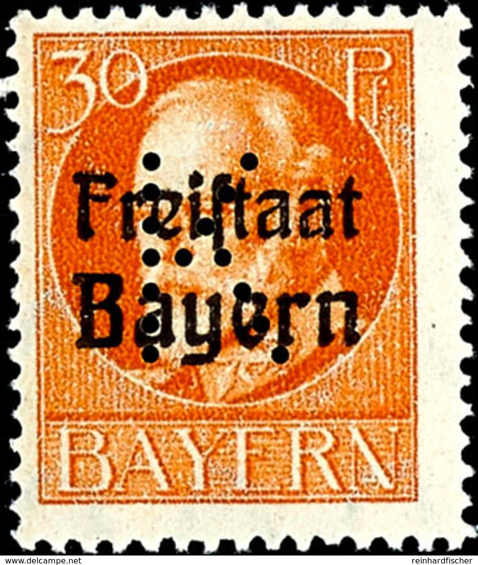 5-30 Pfennig Ludwig Mit Lochung "K", Postfrisch, Tadellos, Fotoattest Dr. Helbig BPP, Mi. 360,-, Katalog: 1/6 ** - Andere & Zonder Classificatie