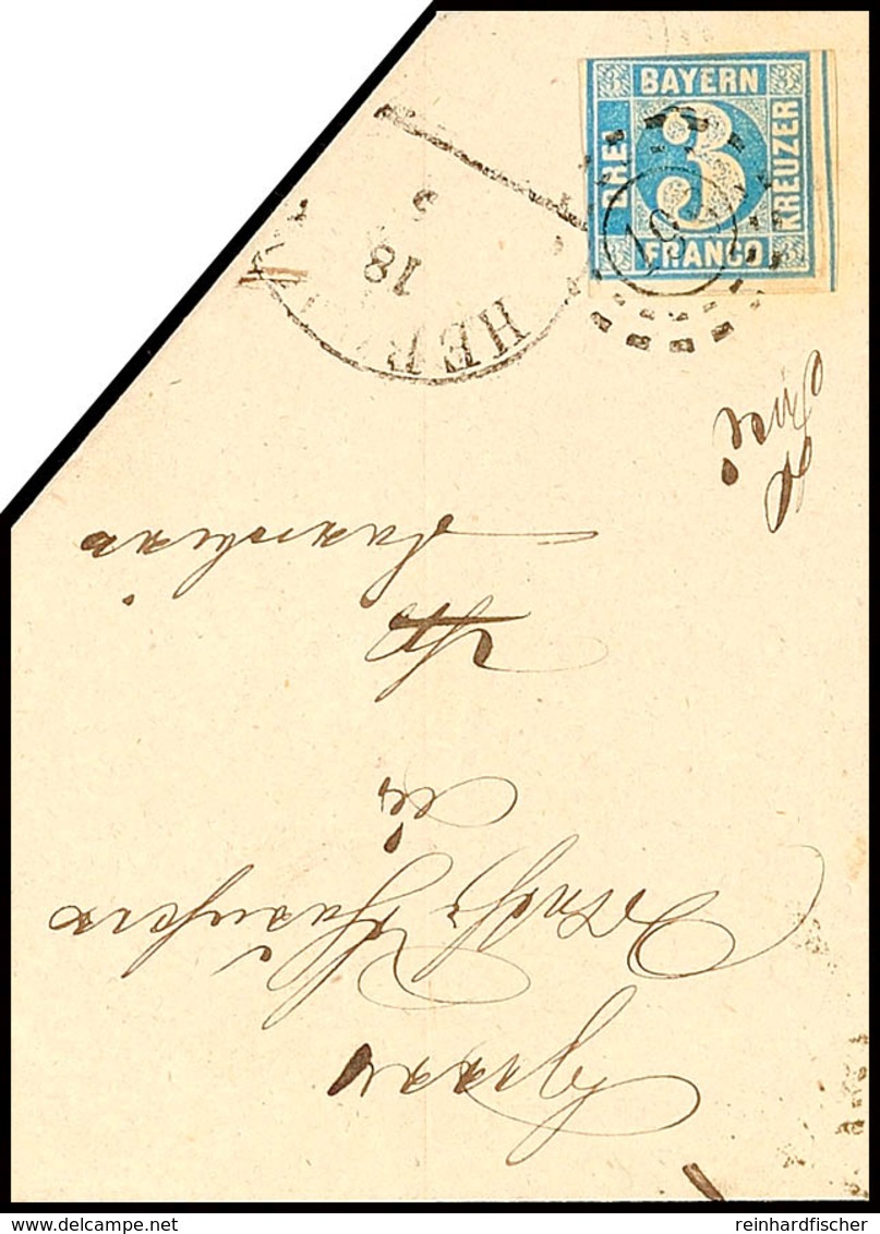 "196" Nebst HK "HERGATZ 18 5 (1862)" Auf Postvereins-Auslandsbrief Mit Angeschnittener 3 Kr. über Bregenz Nach Dornbirn/ - Andere & Zonder Classificatie
