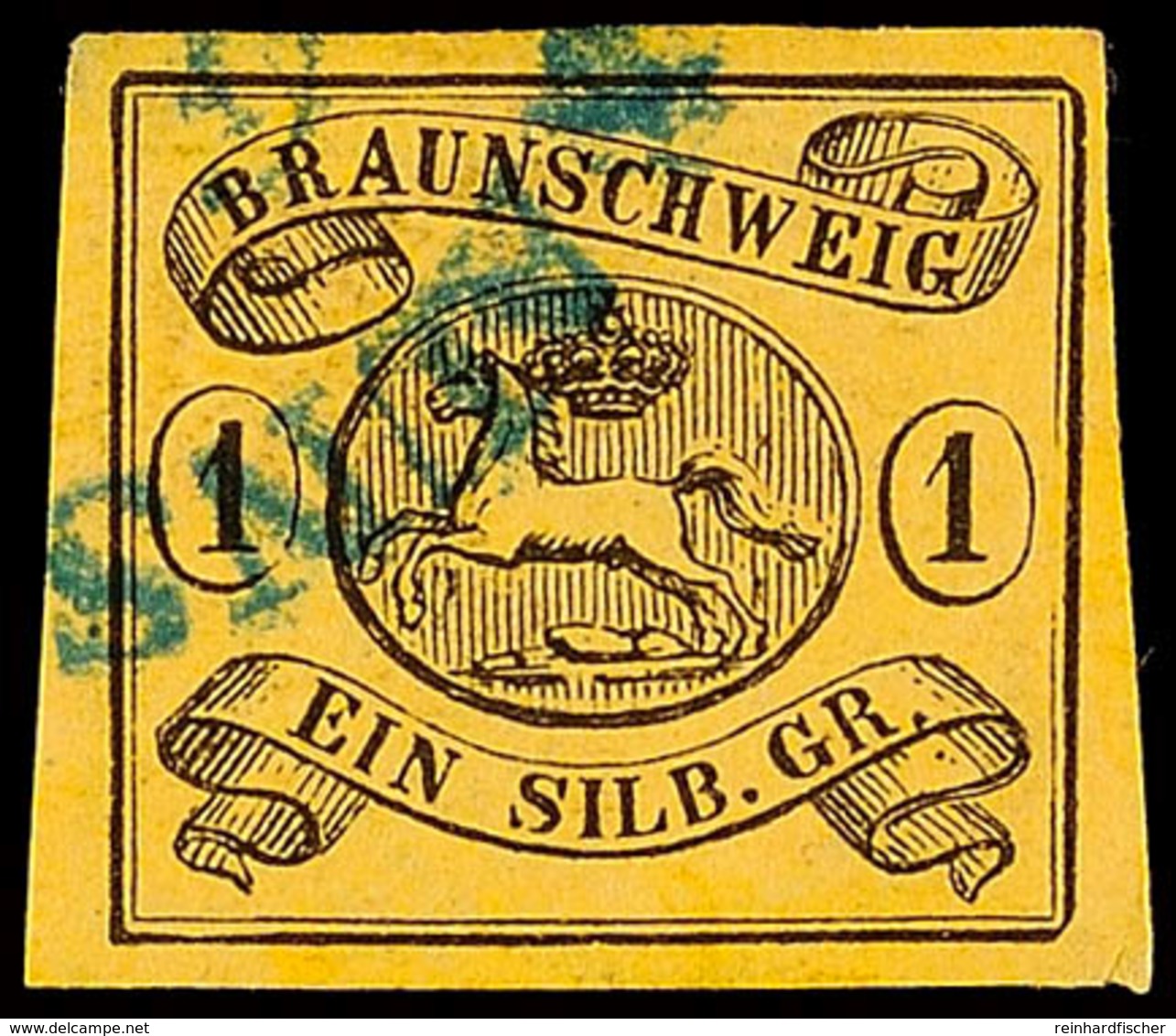 1 Sgr Mit Wasserzeichen Y Tadellos Gestempelt, Kabinett, Mi. 120.-, Katalog: 6aY O - Brunswick