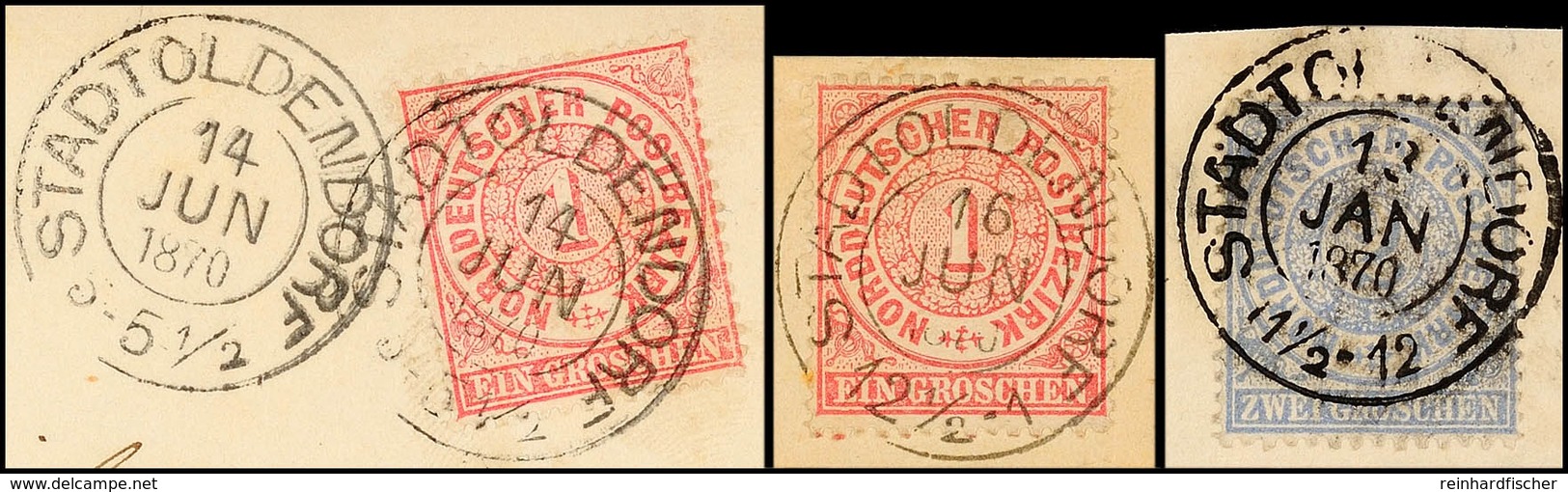 "STADTOLDENDORF" - K2, Mit Daten Aus 1870 Auf Drei Kabinettbriefstücken, Katalog: NDP16(2),17 BS - Brunswick