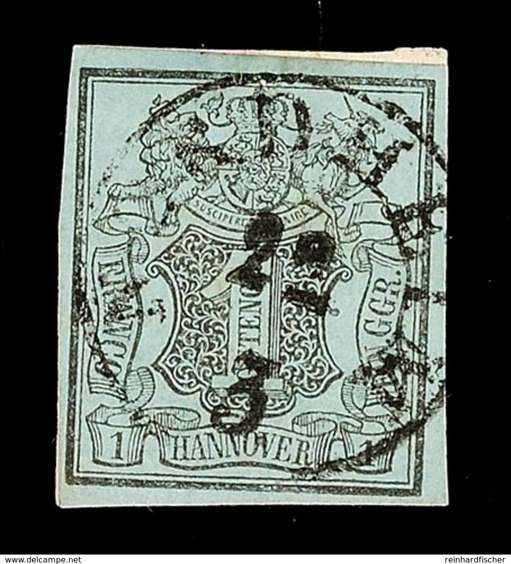 1 Ggr. A. Hellgraublau, Vollrandig Mit Zentrischem K1 "NORDHEIM" Auf Kleinem Briefstück, Katalog: 1 BS - Hanover