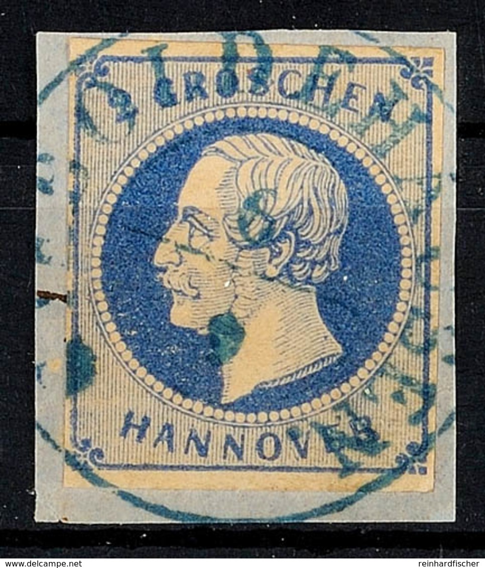 "GIEBOLDSHAUSEN" - Blauer K2, Zentrisch Auf Kabinett-Briefstück 2 Gr., Katalog: 15a BS - Hanover