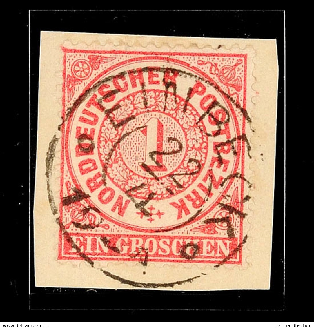 "EINBECK" - K2, Klar Und Zentrisch Auf Briefstück Mit NDP 1 Gr. Karmin Gezähnt, Katalog: NDP 16 BS - Hanover