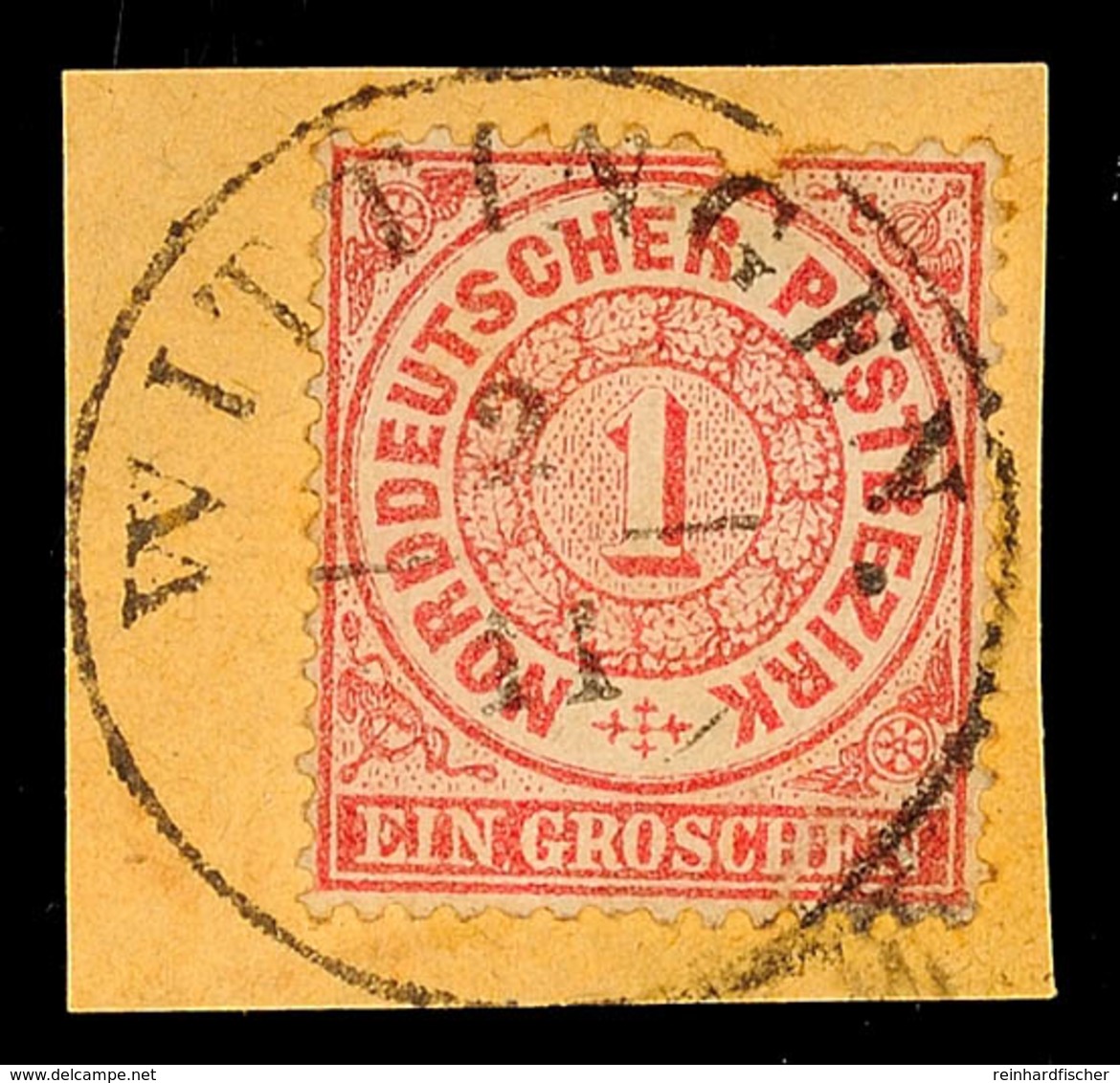 "WITTINGEN" - K2, Klar Und Vollständig Auf Briefstück Mit NDP 1 Gr. Karmin Gezähnt, Katalog: NDP 16 BS - Hanover