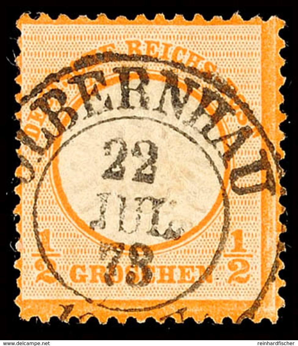 "OLBERNHAU 22 JUL 73" - K2, Zentrisch Klar Auf Kabinettstück DR 1/2 Gr. Orange, Katalog: DR18 O - Saxony