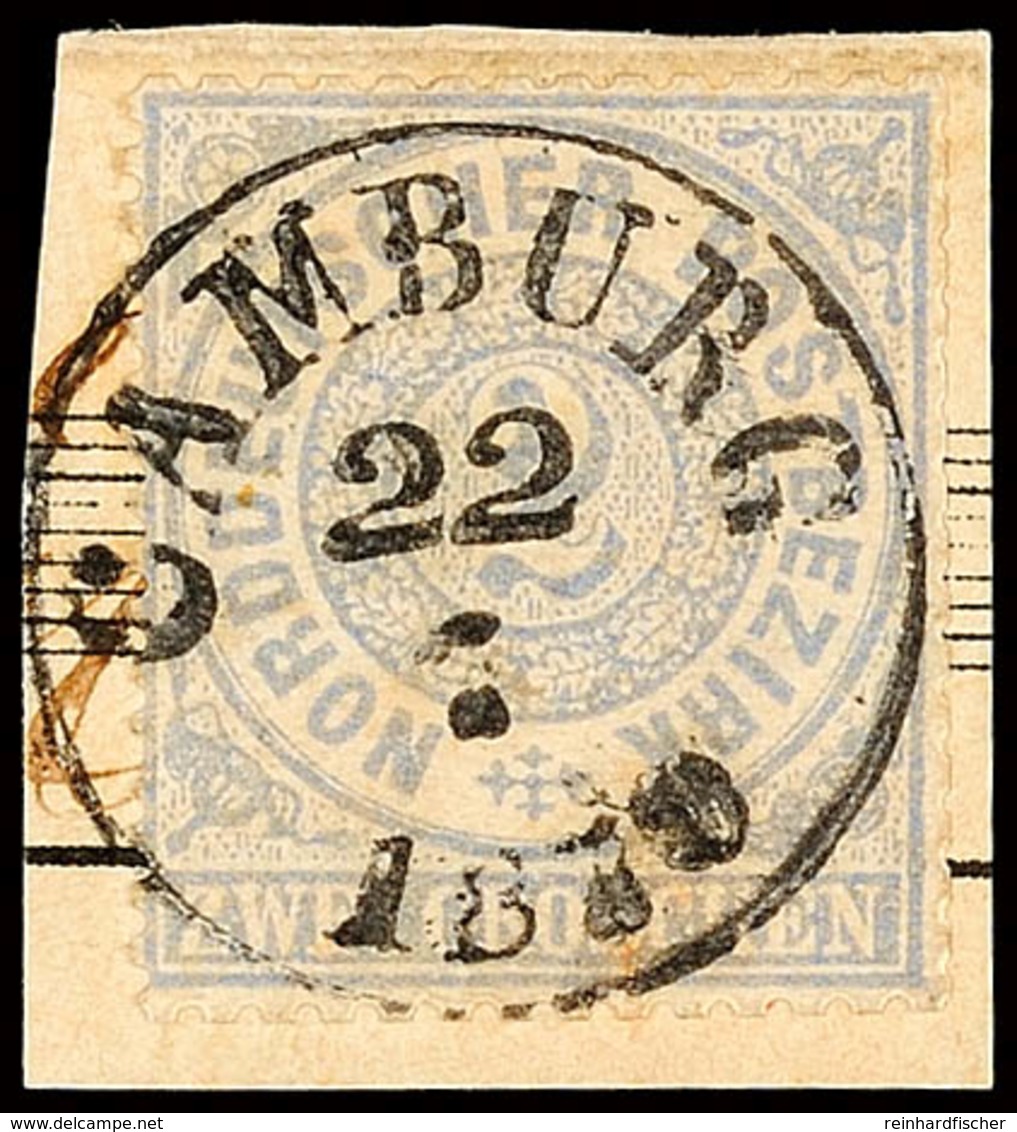 "CAMBURG 22 7 1870" - K1, Klar Auf Briefstück NDP 2 Gr., Rechts Flach Gezähnt, Katalog: NDP 17 BS - Other & Unclassified