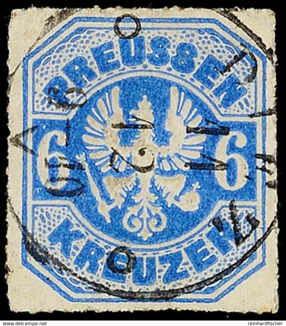 "DIEZ 11 12 (1867)" - K1, Zentrisch Auf Kabinettstück Preußen 6 Kr., Katalog: Pr.25 O - Other & Unclassified