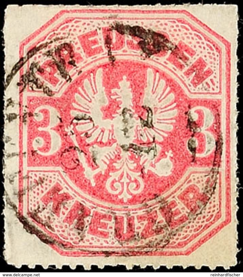 "GRAEFENTHAL 25 12 (1867)" - K1, Haferkamp Type 2, Zentrisch Auf Kabinettstück Preussen 3 Kr., Katalog: Pr.24 O - Andere & Zonder Classificatie