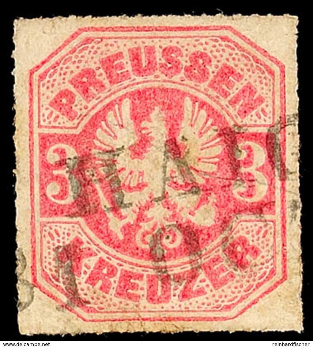 "HAIGER 31. OCTOBER" - L2, Teilabschlag Auf Preußen 3 Kr., Unten Kleiner Verschlossener Spalt, Katalog: Pr.24 O - Other & Unclassified