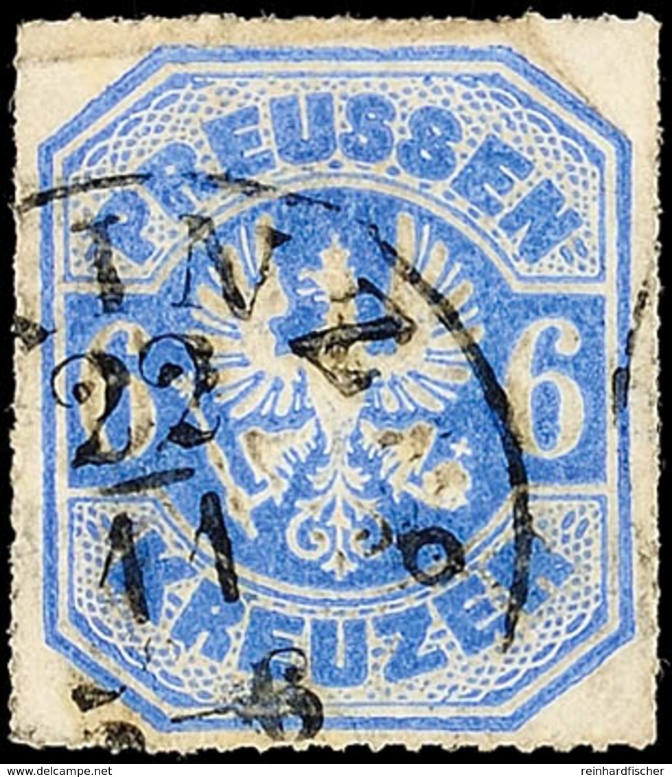 "MAINZ 22/11" (1867) - K1 Mit Kringeln, Klarer Teilabschlag Auf Preussen 6 Kr., Oben Kleinstmangel, Katalog: Pr.25a O - Andere & Zonder Classificatie