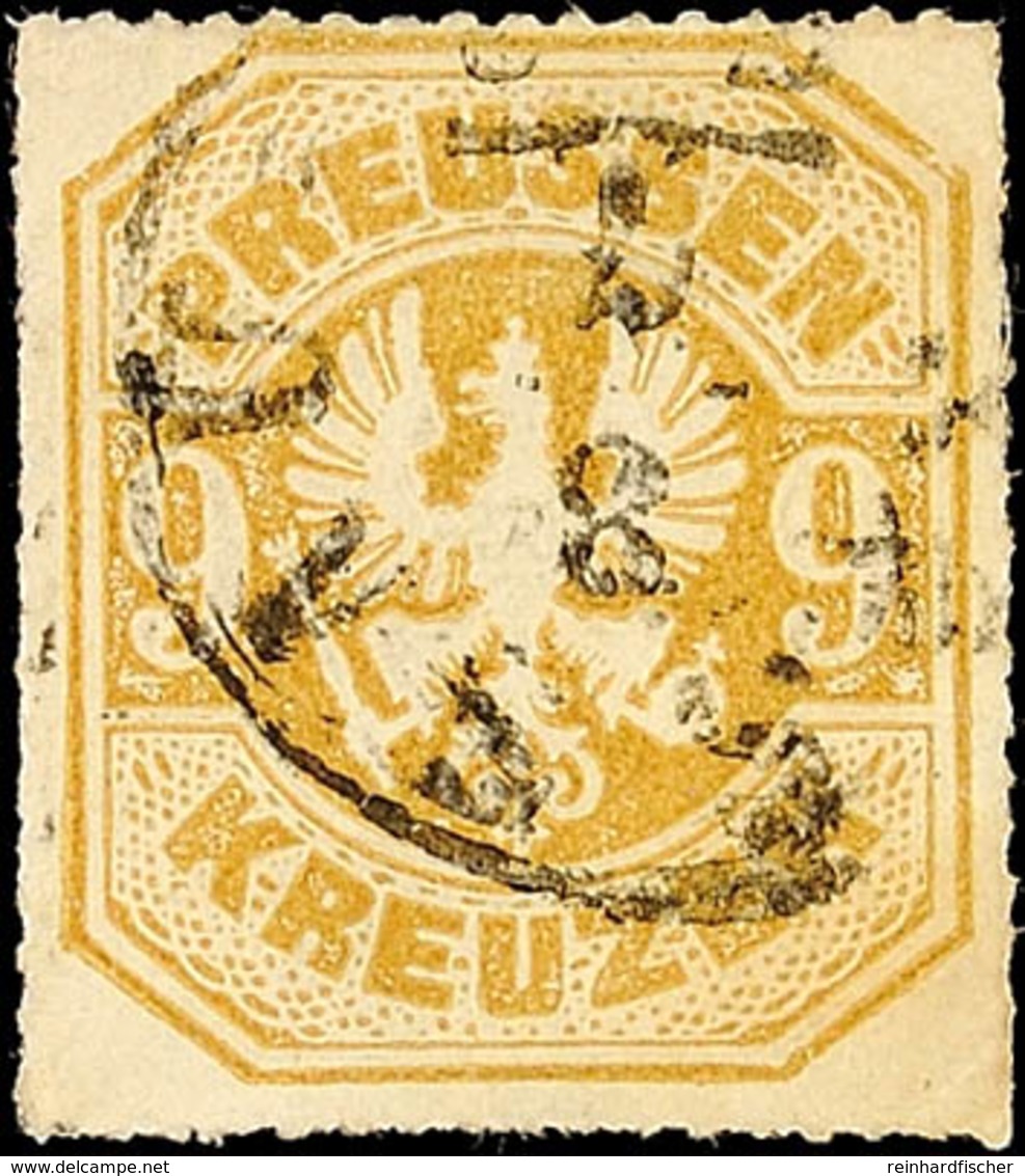 "NASSAU 3/7" (1867) - K1, Auf Farbfrischer Preussen 9 Kr., Leichte Bugspur, Katalog: Pr.26a O - Andere & Zonder Classificatie