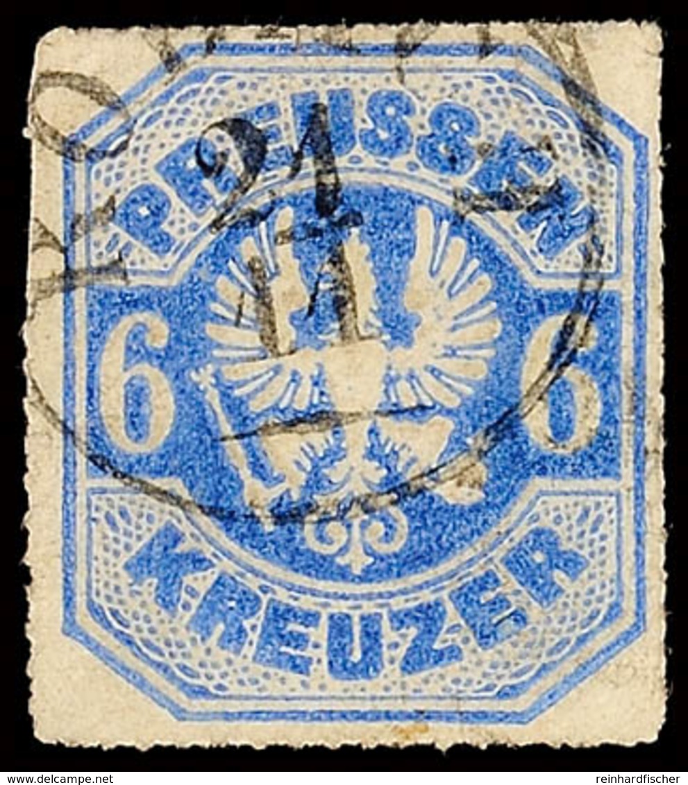 "RODACH 21/11" (1867) - K1, Auf Preussen 6 Kr., Leichte Mängel, Katalog: Pr.25a O - Andere & Zonder Classificatie
