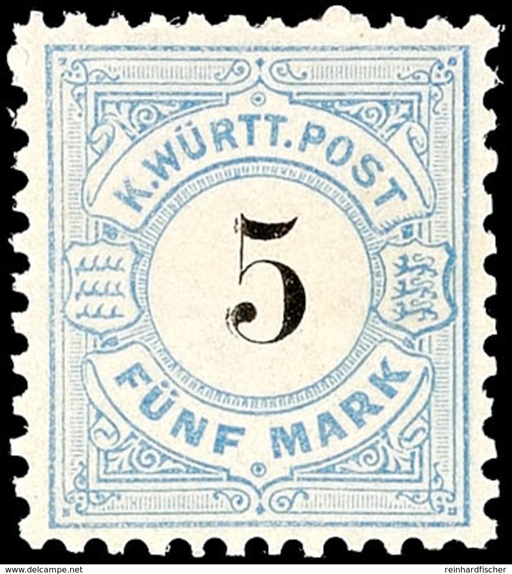 5 Mark Freimarke, Abart "Doppeldruck Der Wertziffer", Tadellos Postfrisches Luxusstück, Fotoattest Winkler BPP "echt Und - Other & Unclassified