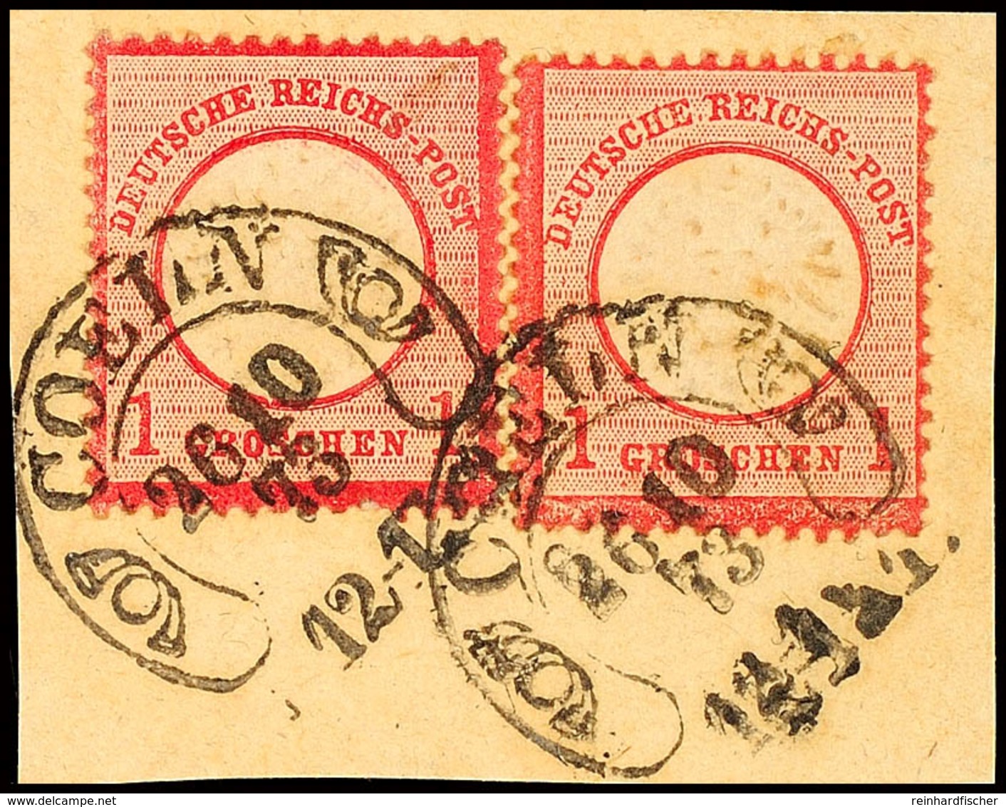 "COELN 26/10 73" (Spalink 4-6 N3), Zwei Mal Abgeschlagen Auf D.R. 1 Gr. Großer Schild, 2 Stück Auf Briefstück, Katalog:  - Andere & Zonder Classificatie
