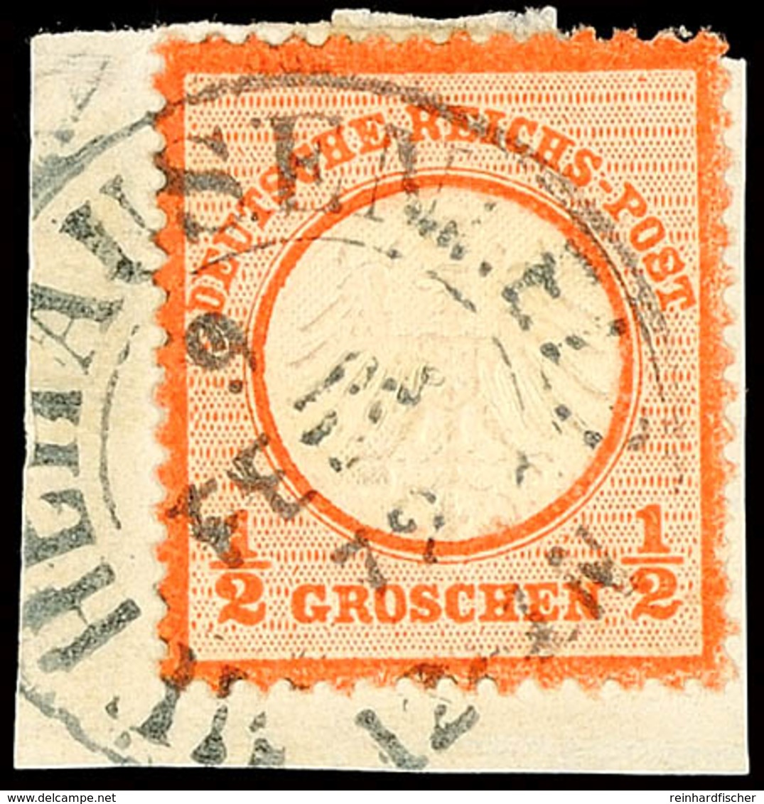 "MÜHLHAUSEN I. ELS 9 FEBR. 72" (Spalink 26-2) Auf D.R. 1/2 Gr. Ziegelrot Auf Briefstück, Gepr. Krug BPP, Katalog: DR3 BS - Andere & Zonder Classificatie