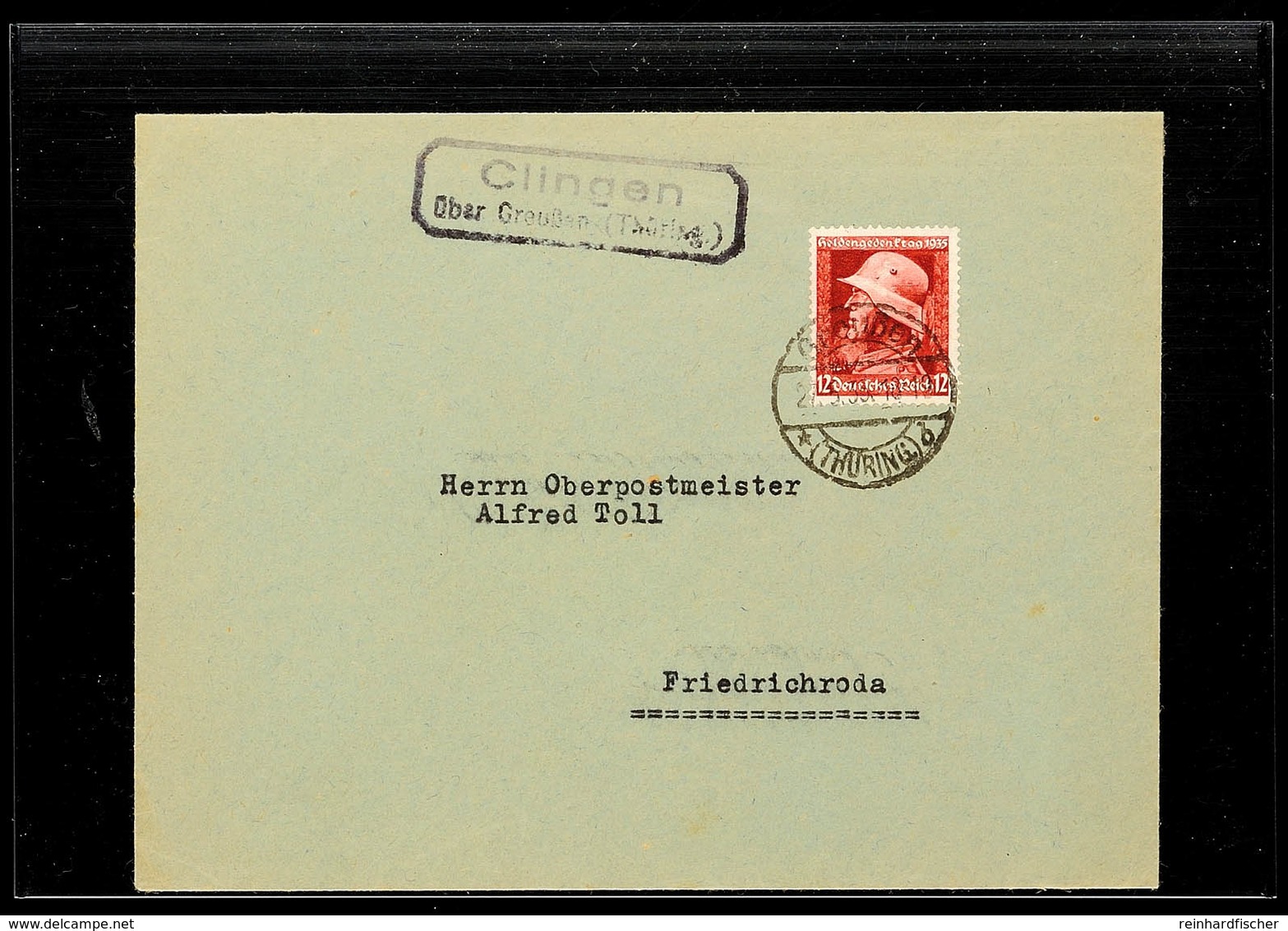 "Clingen über Greußen (Thüring.)", Auf Brief 1935 Nach Friedrichroda  BF - Other & Unclassified
