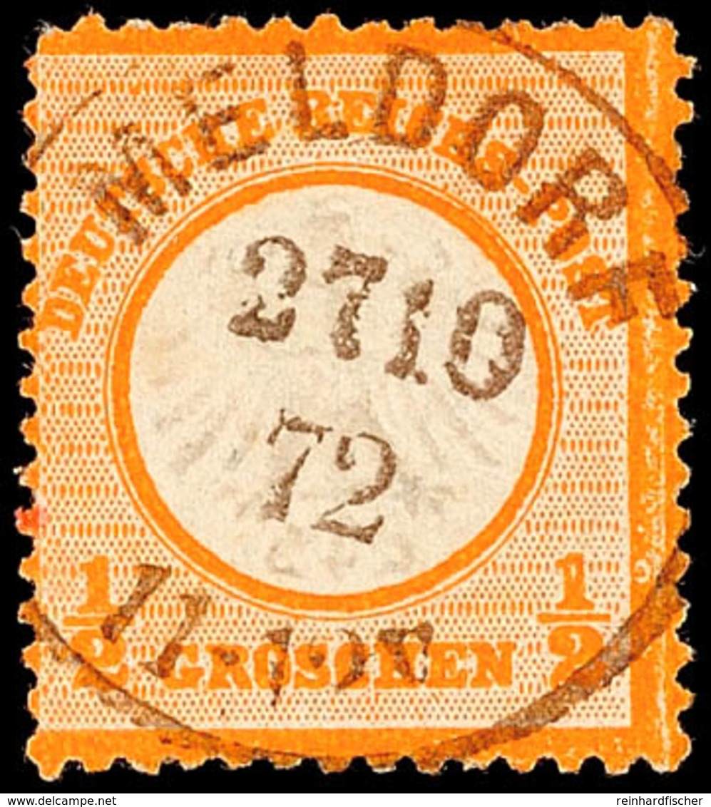 "MELDORF 27 10 72", Schleswig-Holstein, NDP-Ablöser-K1, Ideal Eingepasst Auf 1/2 Gr. Orange, Kleiner Brustschild, Gepr.  - Andere & Zonder Classificatie