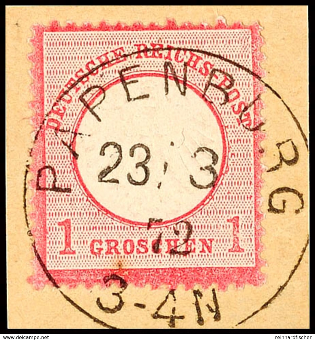 "PAPENBURG 28/3 72", Niedersächsische Großform, Sogen. Schilling-Übergangsstempel, Herrlich Klar Auf Briefstück 1 Gr. Kl - Other & Unclassified